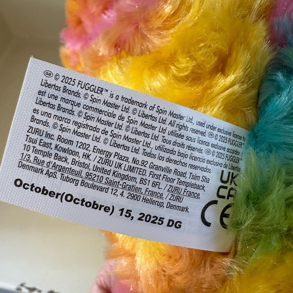 BIGG FUGGLER Fugg Rabid Rabbit NEW 18" Rainbow Plush Spin Master Tie-dye XL Big - Picture 7 of 8